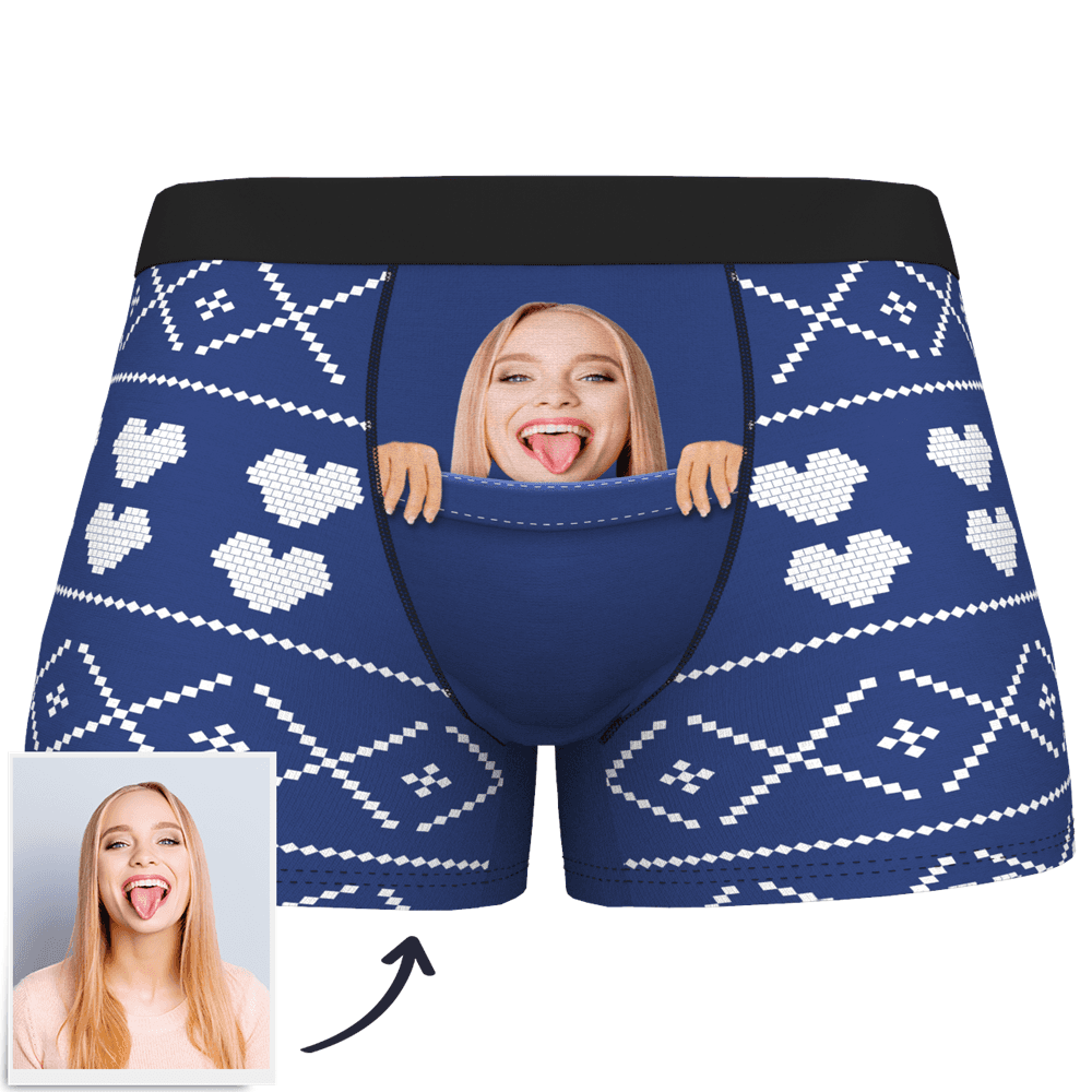 Custom Photo Man Boxer Knitting Style - MyPhotoSocks