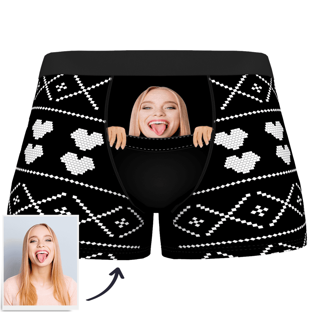 Custom Photo Man Boxer Knitting Style-MyPhotoSocks