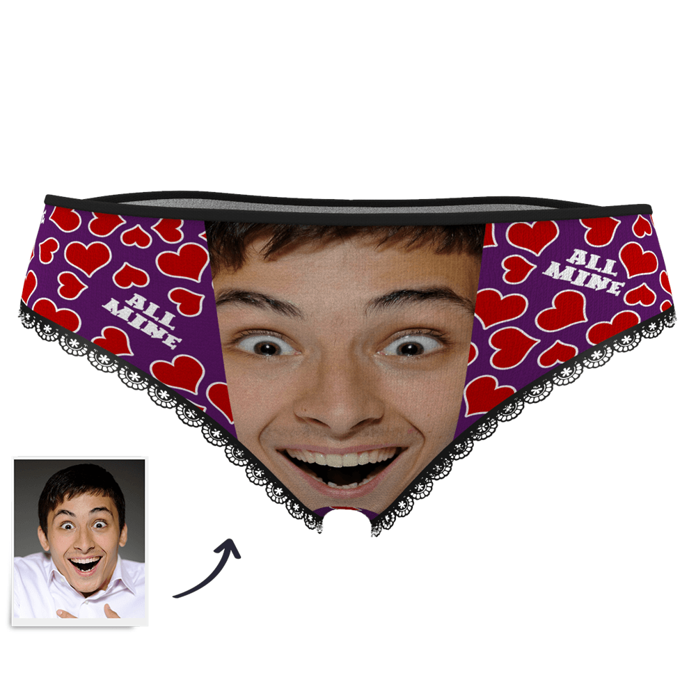 Custom Face Panties All Mine Heart - MyPhotoSocks