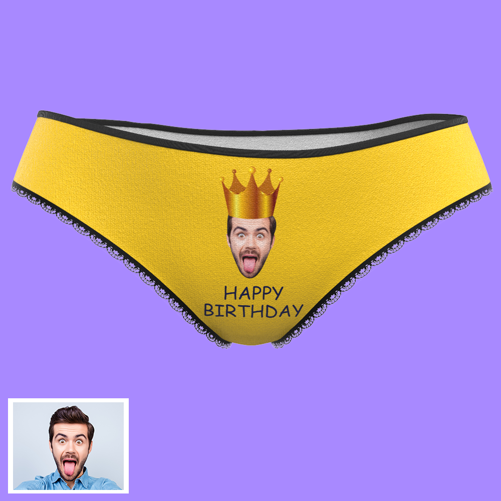 Custom Face Women's Panties Underwear Gifts For Girlfriend Happy Birthday