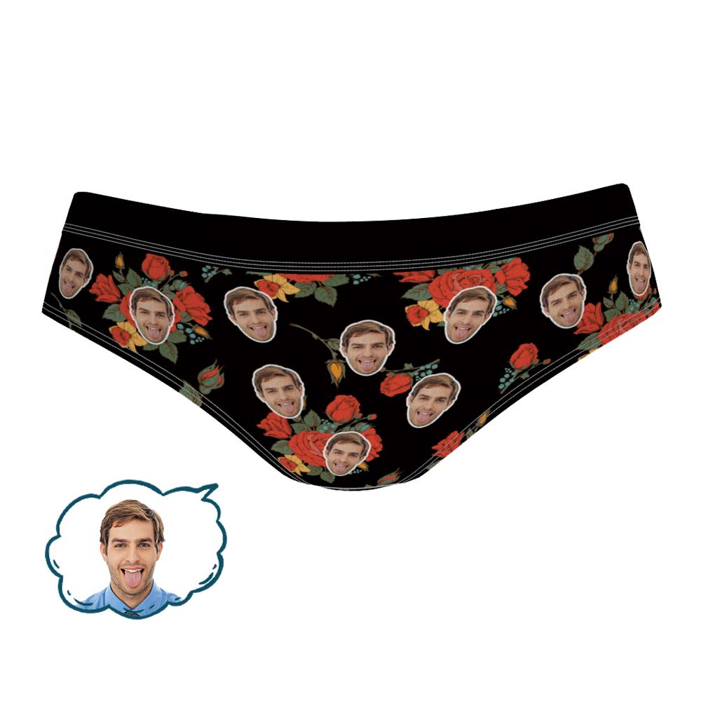 Custom Face Women Panties Funny Rose Underwear-MyPhotoSocks