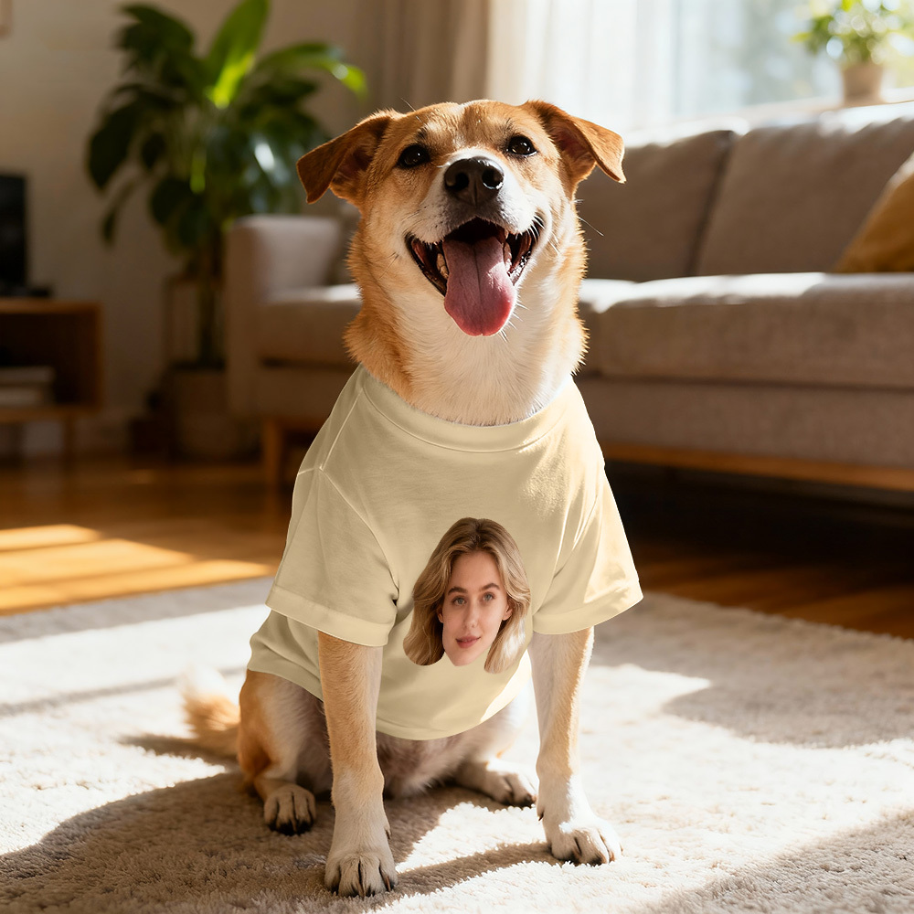 Custom Photo T-Shirt Set Dog and Owner Matching Shirts Personalized Pet Lover Gift - MyPhotoSocks