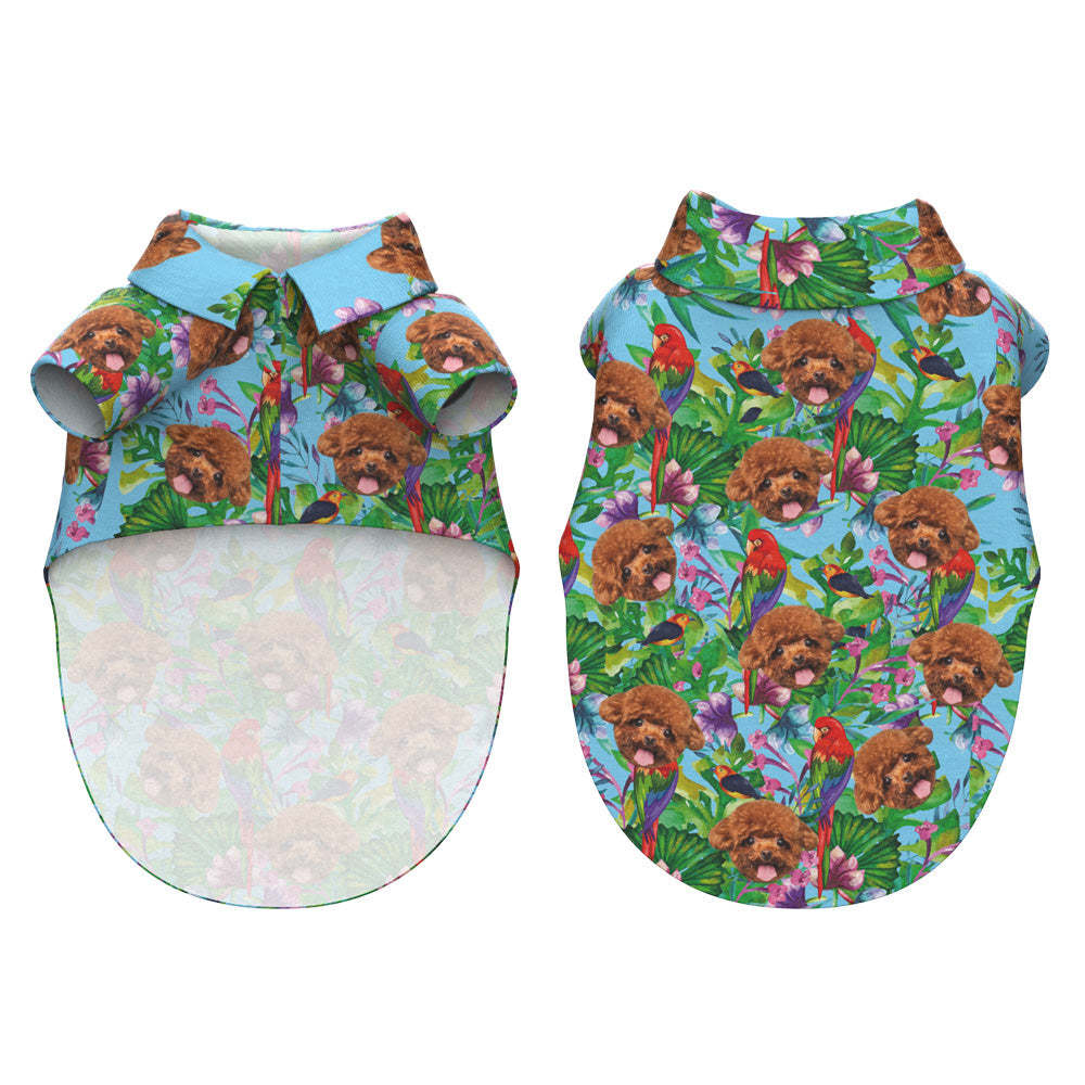 Custom Hawaiian Dog Shirt Personalized Flowers Pet Beach Shirt Clothes Gift for Pets - My Photo Socks