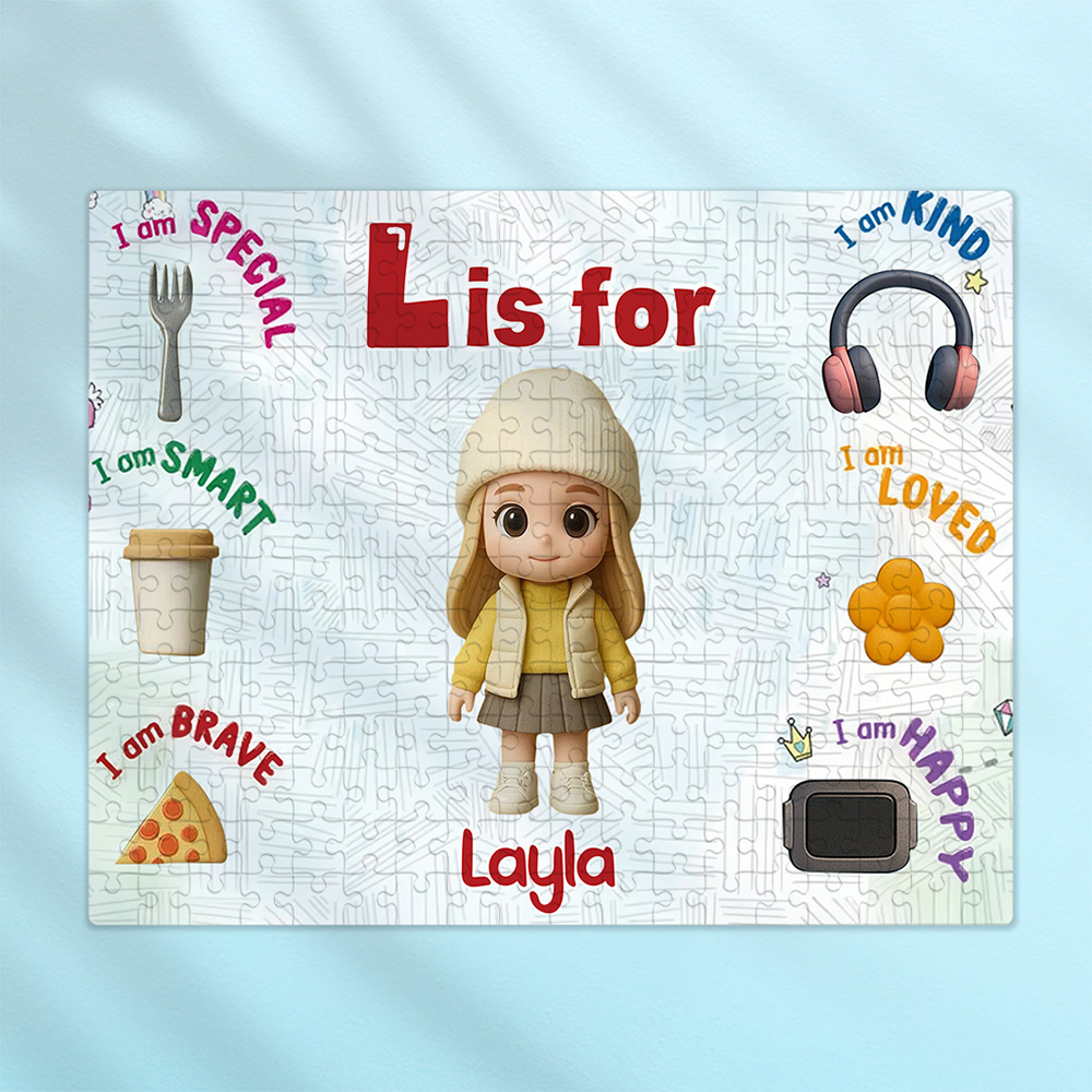 Custom Cartoon Puzzle with Names Jigsaw Puzzle Personalized Photo Trendy 2025