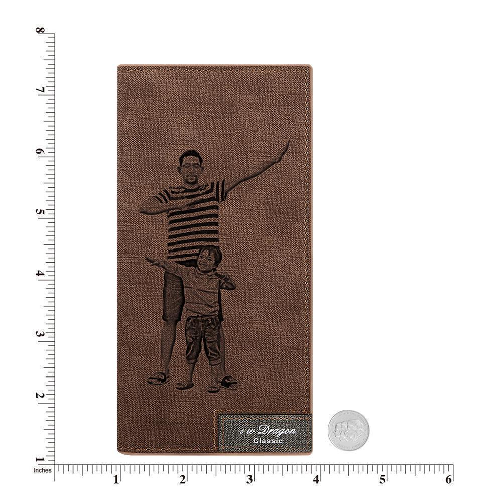 Long Custom Photo Wallet Brown - MyPhotoSocks