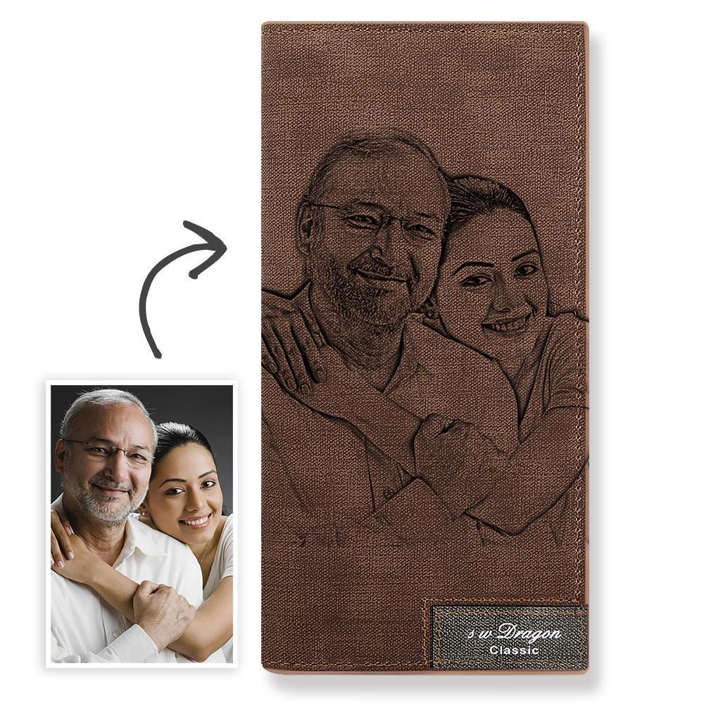 Long Custom Photo Wallet Brown - MyPhotoSocks