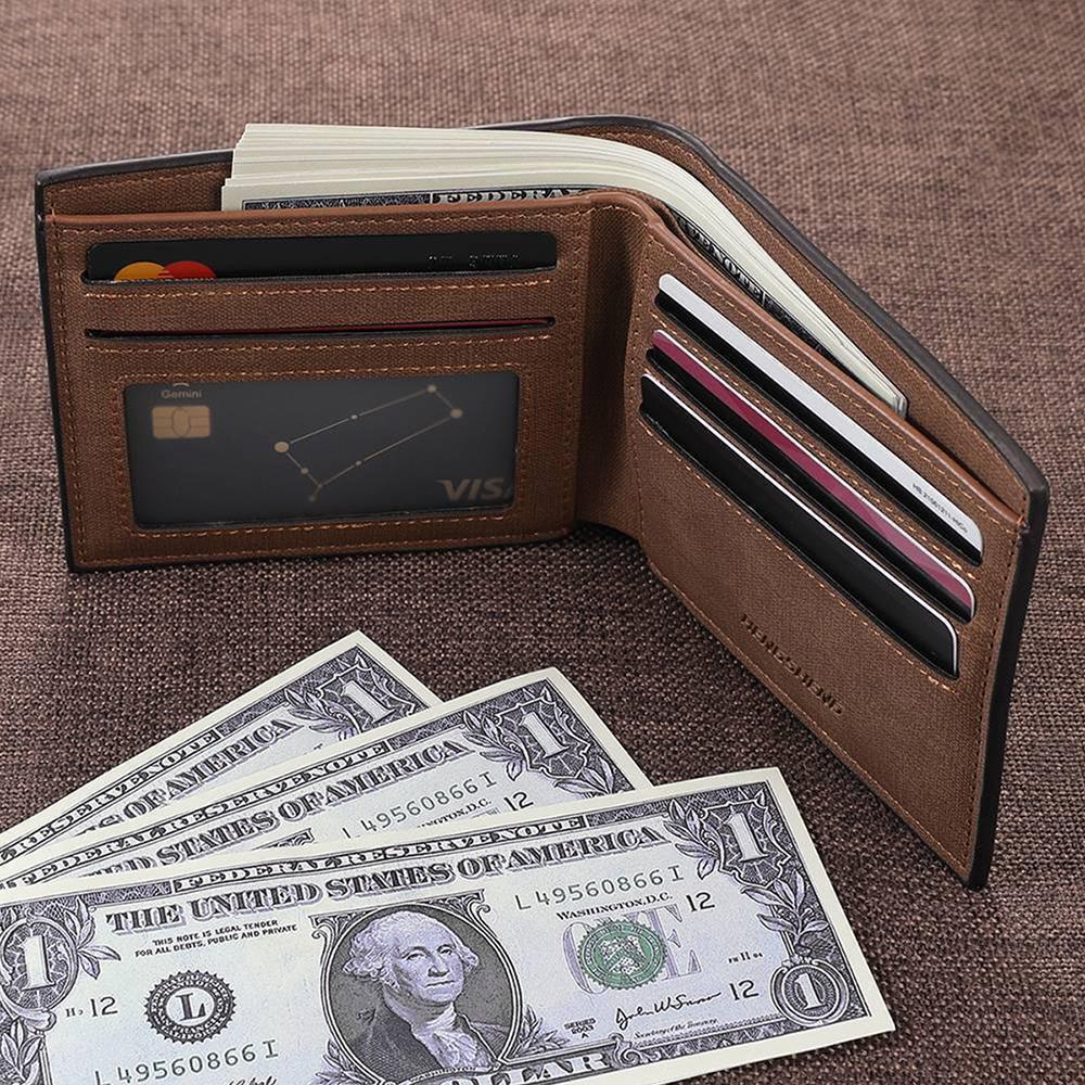 Short Custom Photo Wallet Brown Color Printing - MyPhotoSocks