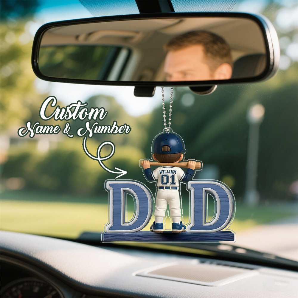 Father's Day Gift Custom Photo Rear View Drive Safe I Love You - Personalized Photo Rear View Mirror Accessory