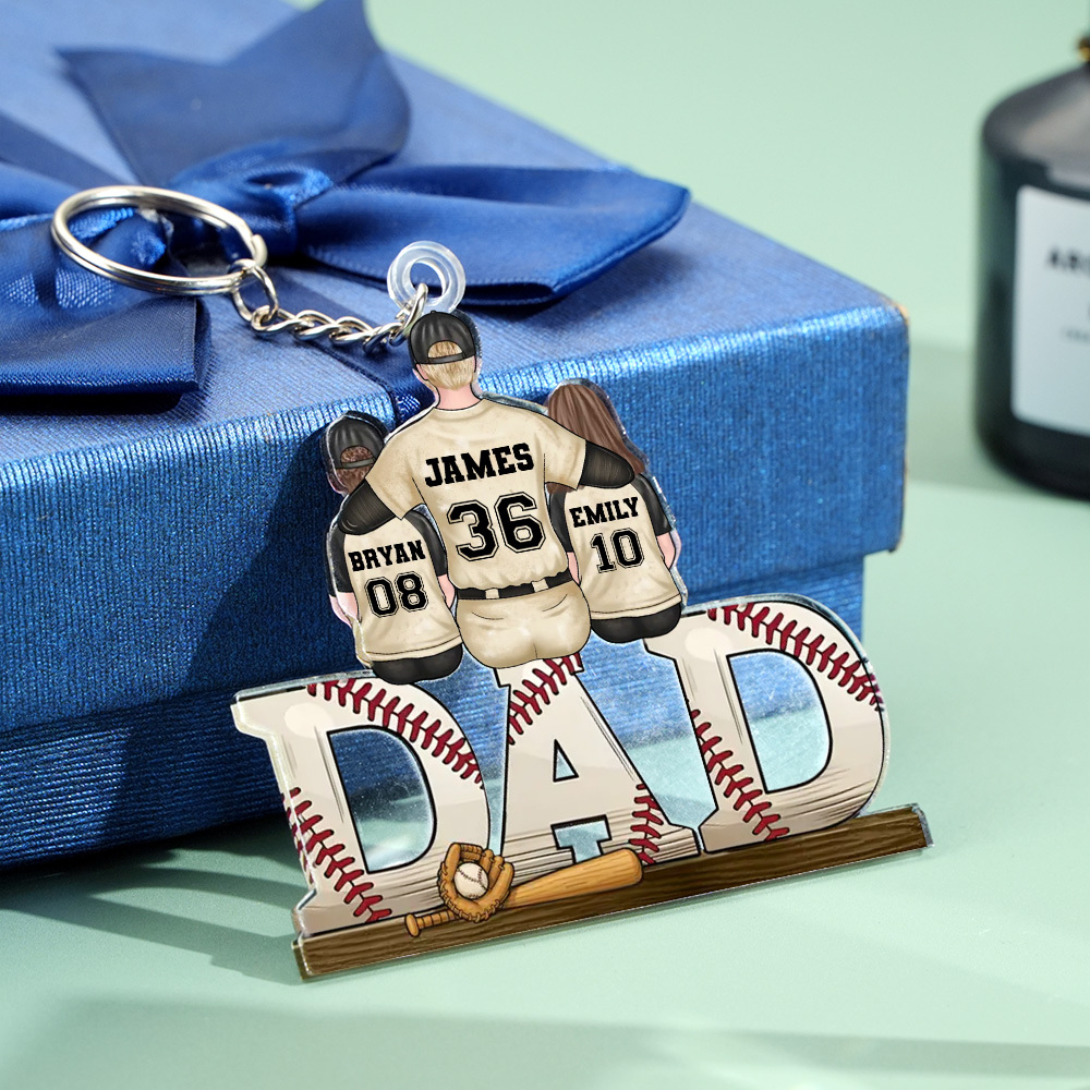 Personalized Line Art Flat Bar Keychain Upload Photo Dad Father's Day Gift
