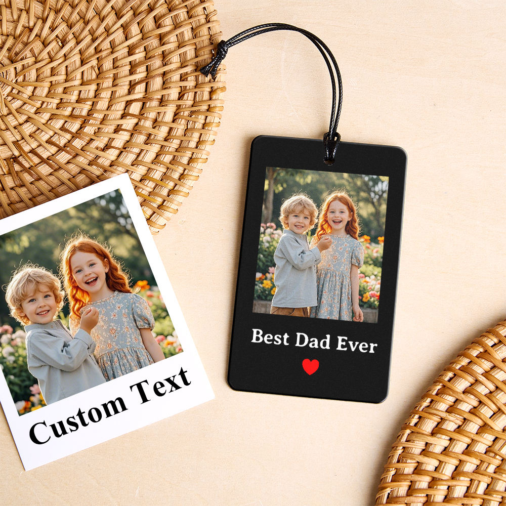 Best Dad Ever, Car Air Freshener, Car Accessories For Men, Dad Photo Gift, Dad Gift, Personalized Gift For Him, Fathers Day Gift For Dad