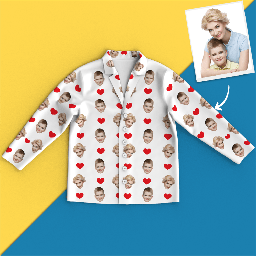 Custom Face Pajamas - Heart - MyPhotoSocks