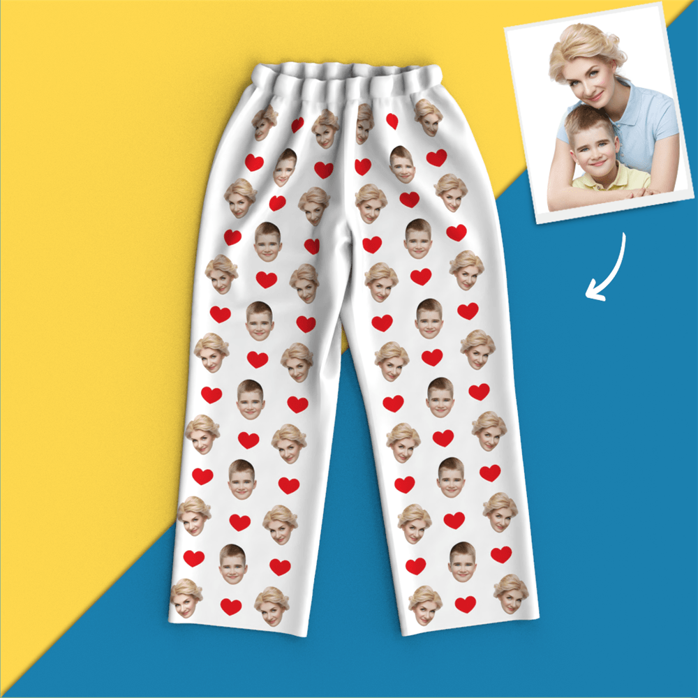 Custom Face Pajamas - Heart - MyPhotoSocks