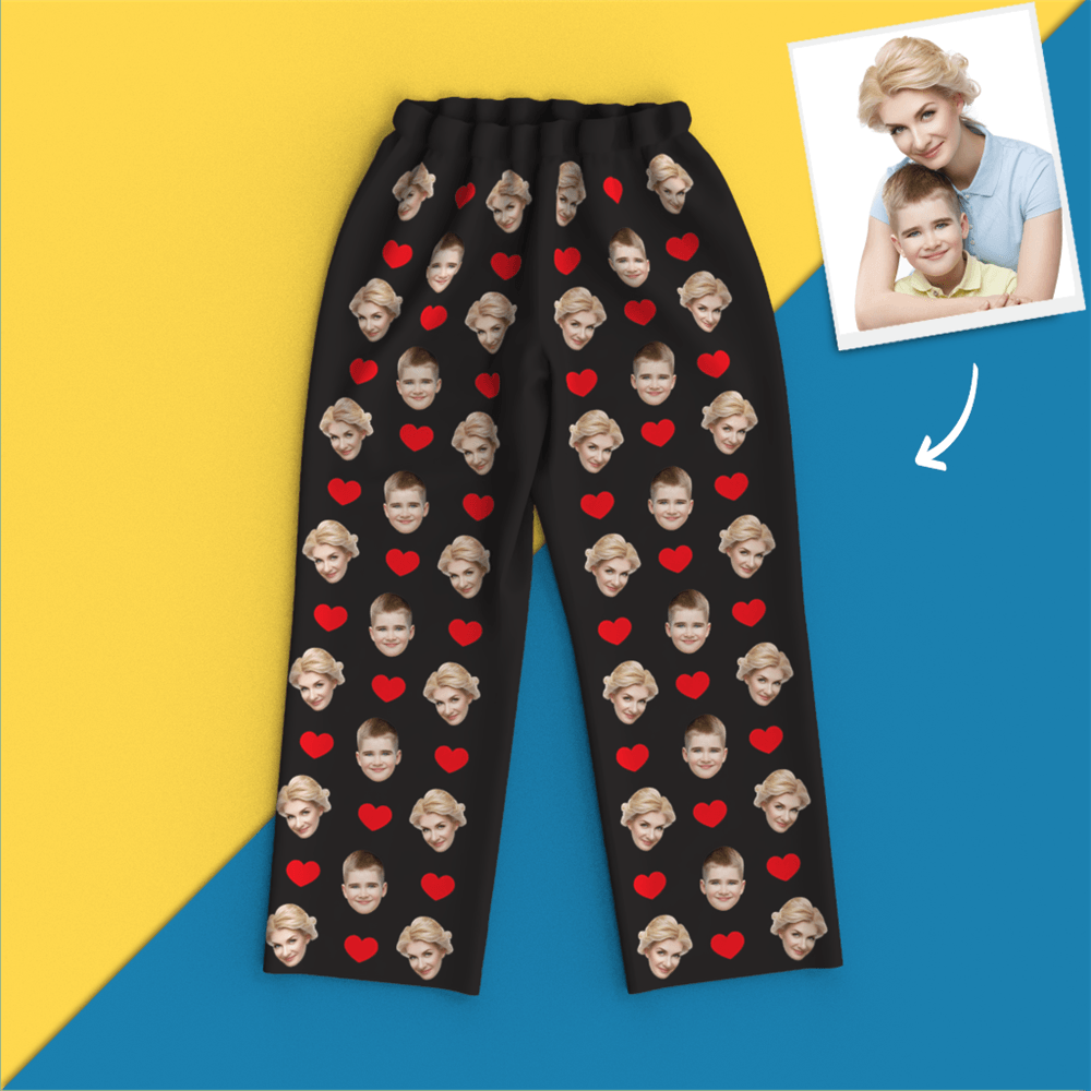 Custom Face Pajamas - Heart - MyPhotoSocks