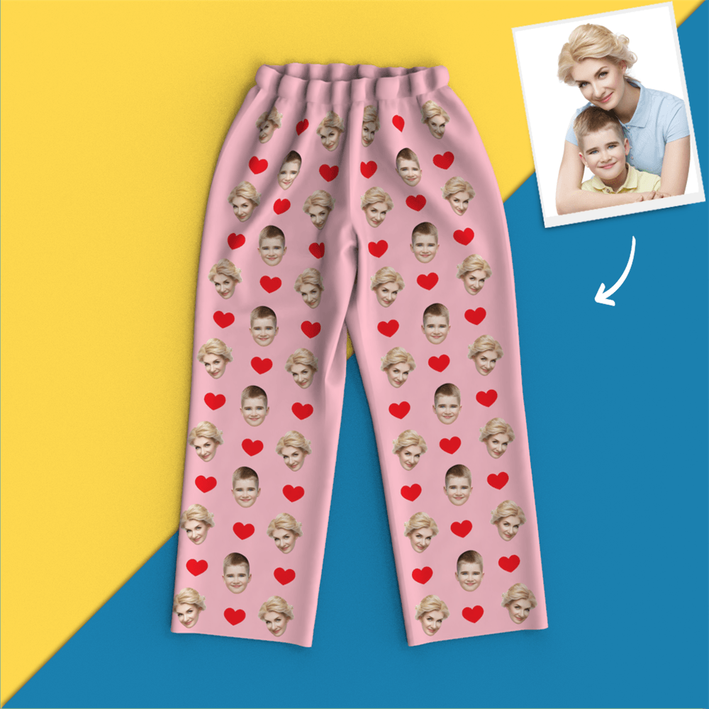 Custom Face Pajamas - Heart - MyPhotoSocks