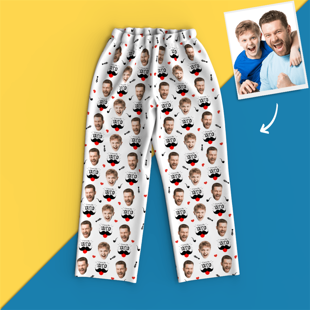 Custom Face Pajamas - I Love My Dad - MyPhotoSocks