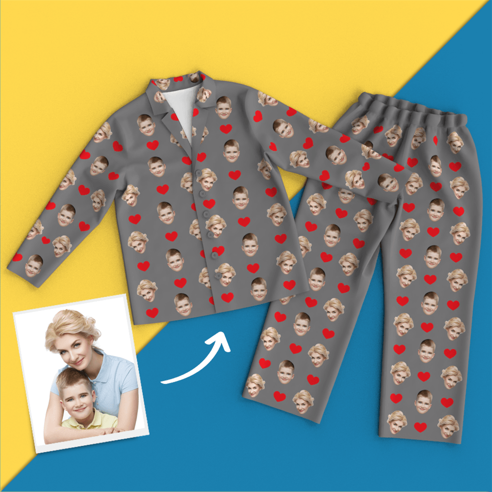 Custom Face Pajamas - Heart - MyPhotoSocks