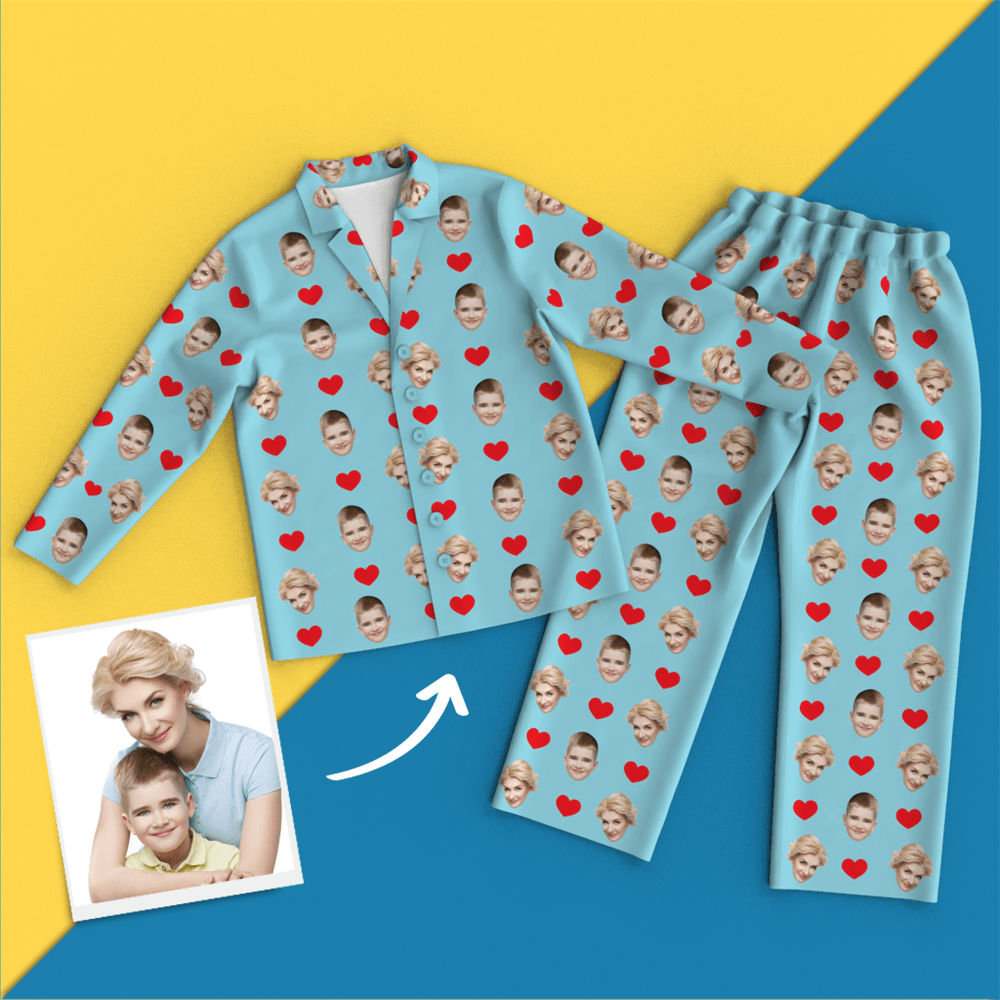 Custom Face Pajamas - Heart - MyPhotoSocks