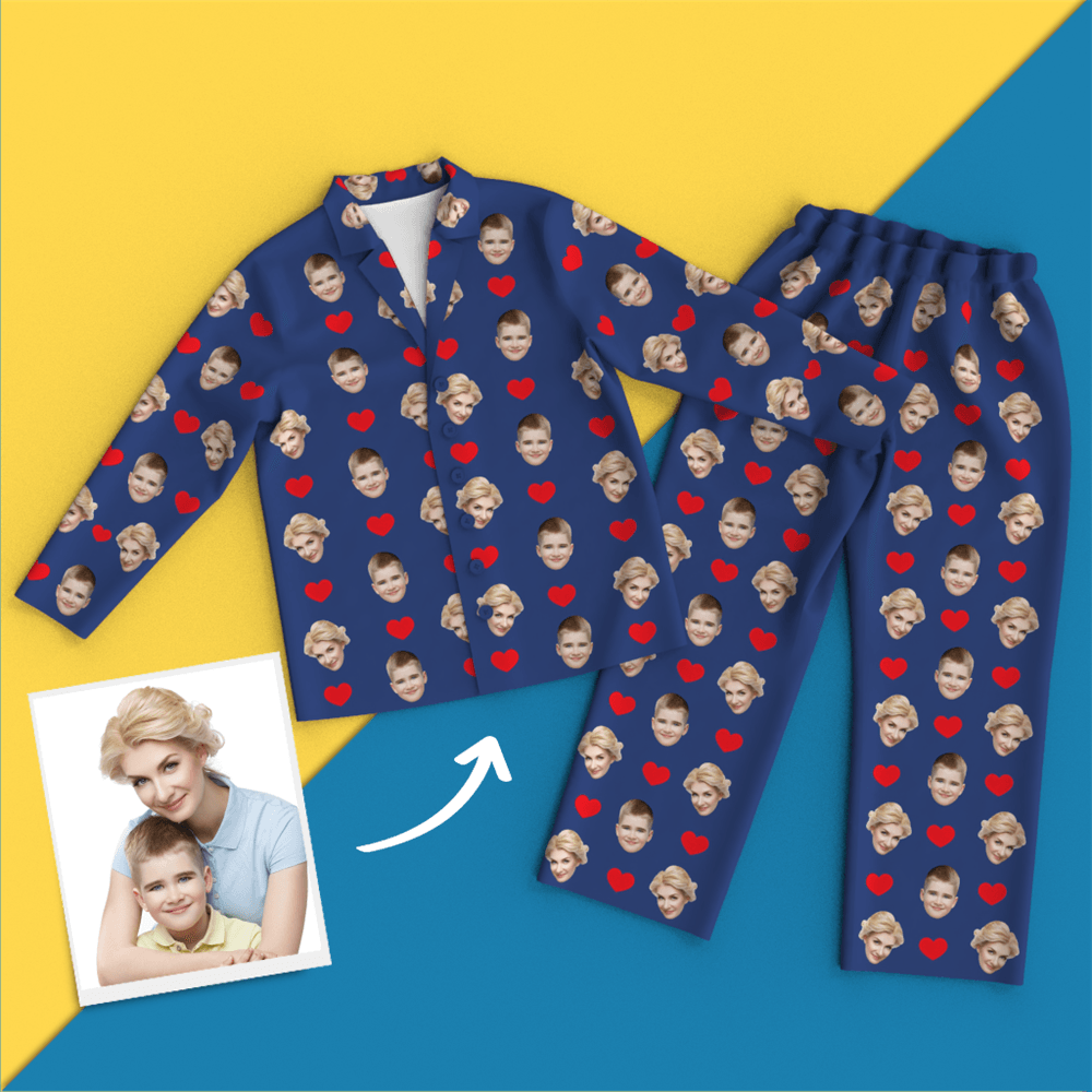 Custom Face Pajamas - Heart - MyPhotoSocks