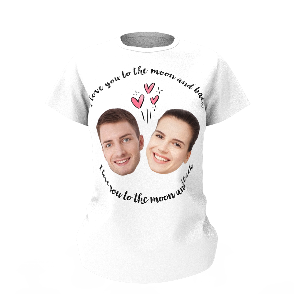 Custom Photo Love Woman T-shirt - MyPhotoSocks