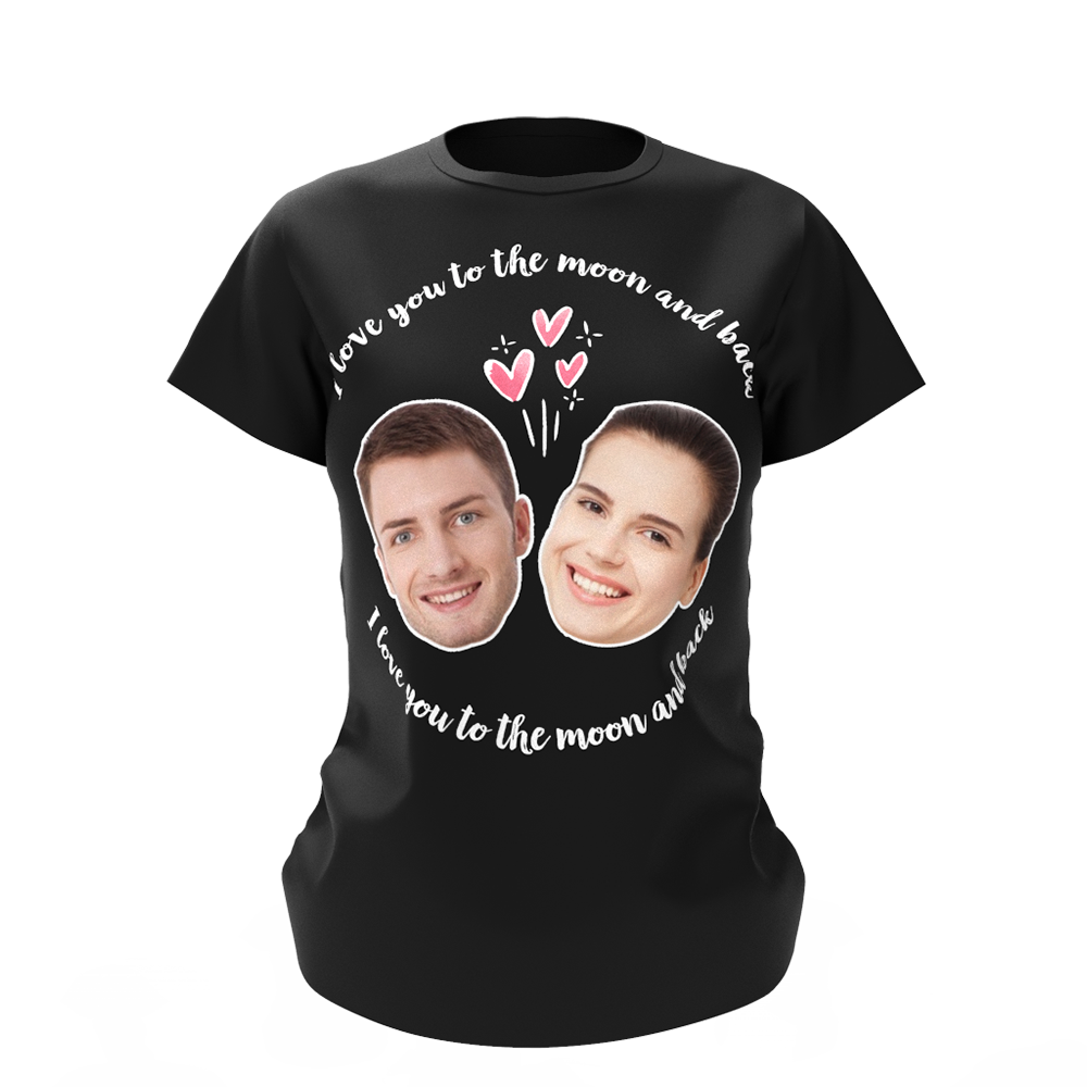 Custom Photo Love Woman T-shirt - MyPhotoSocks