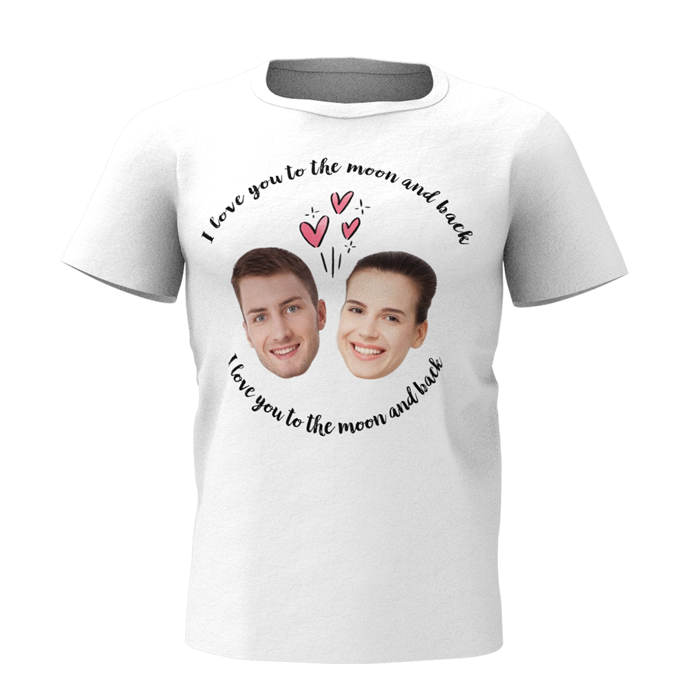 Custom Photo Love Man T-shirt - MyPhotoSocks