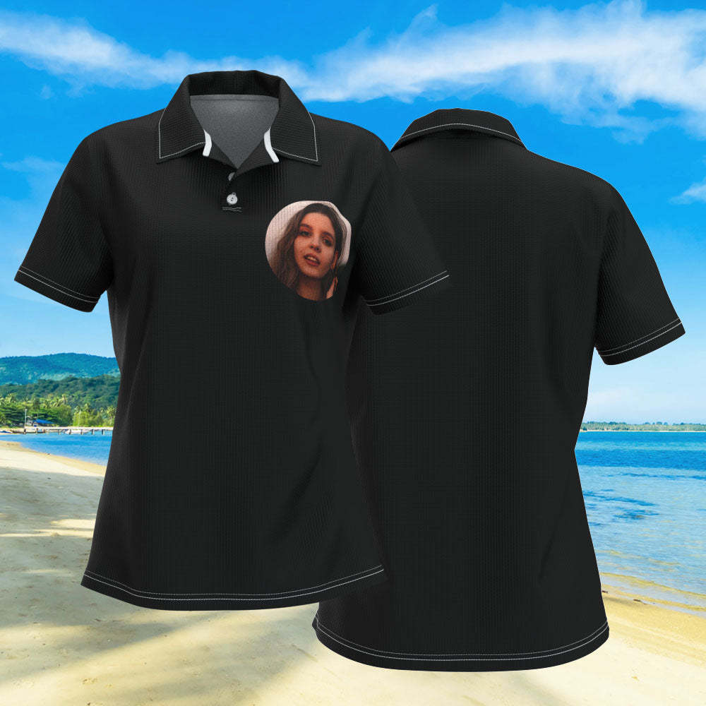 Custom Face or Logo Polo Shirt for Her - MyPhotoSocks