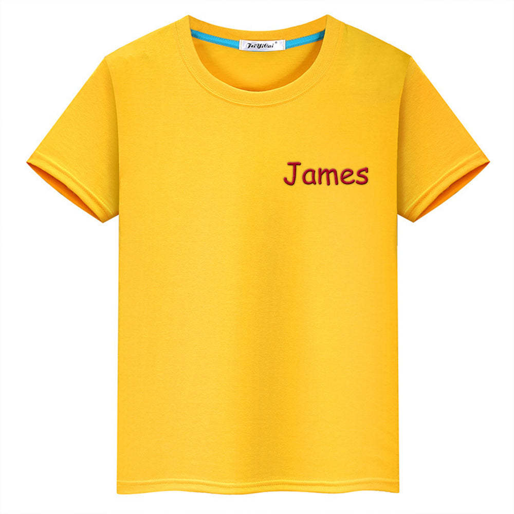 Personalized T-Shirt with Embroidered Name Gift for Kids - MyPhotoSocks