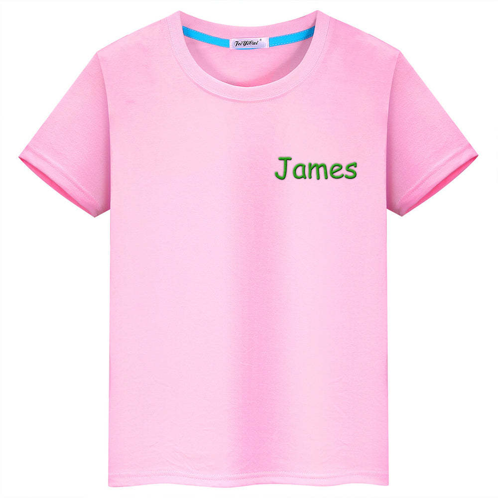 Personalized T-Shirt with Embroidered Name Gift for Kids - MyPhotoSocks