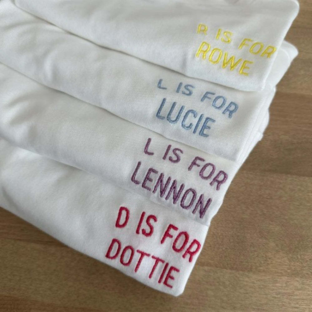 Personalized T-Shirt with Embroidered Name Gift for Kids - MyPhotoSocks