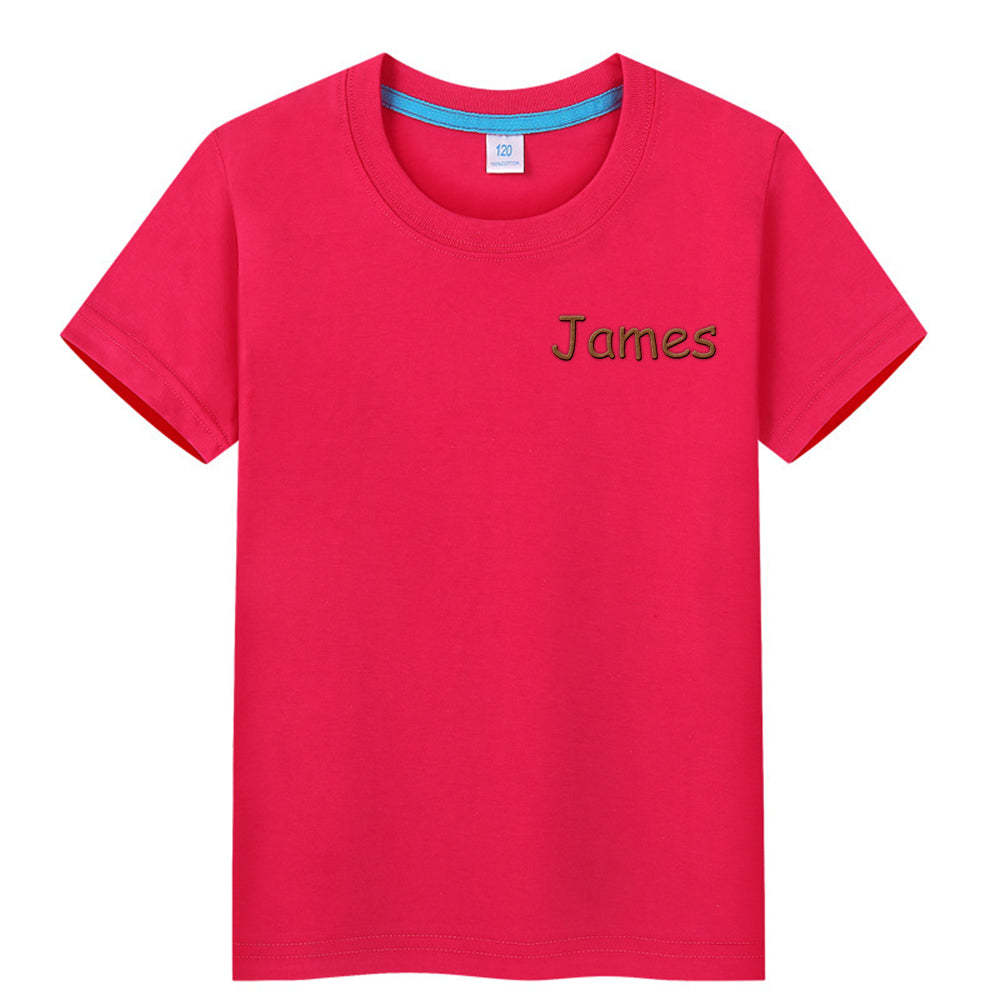 Personalized T-Shirt with Embroidered Name Gift for Kids - MyPhotoSocks