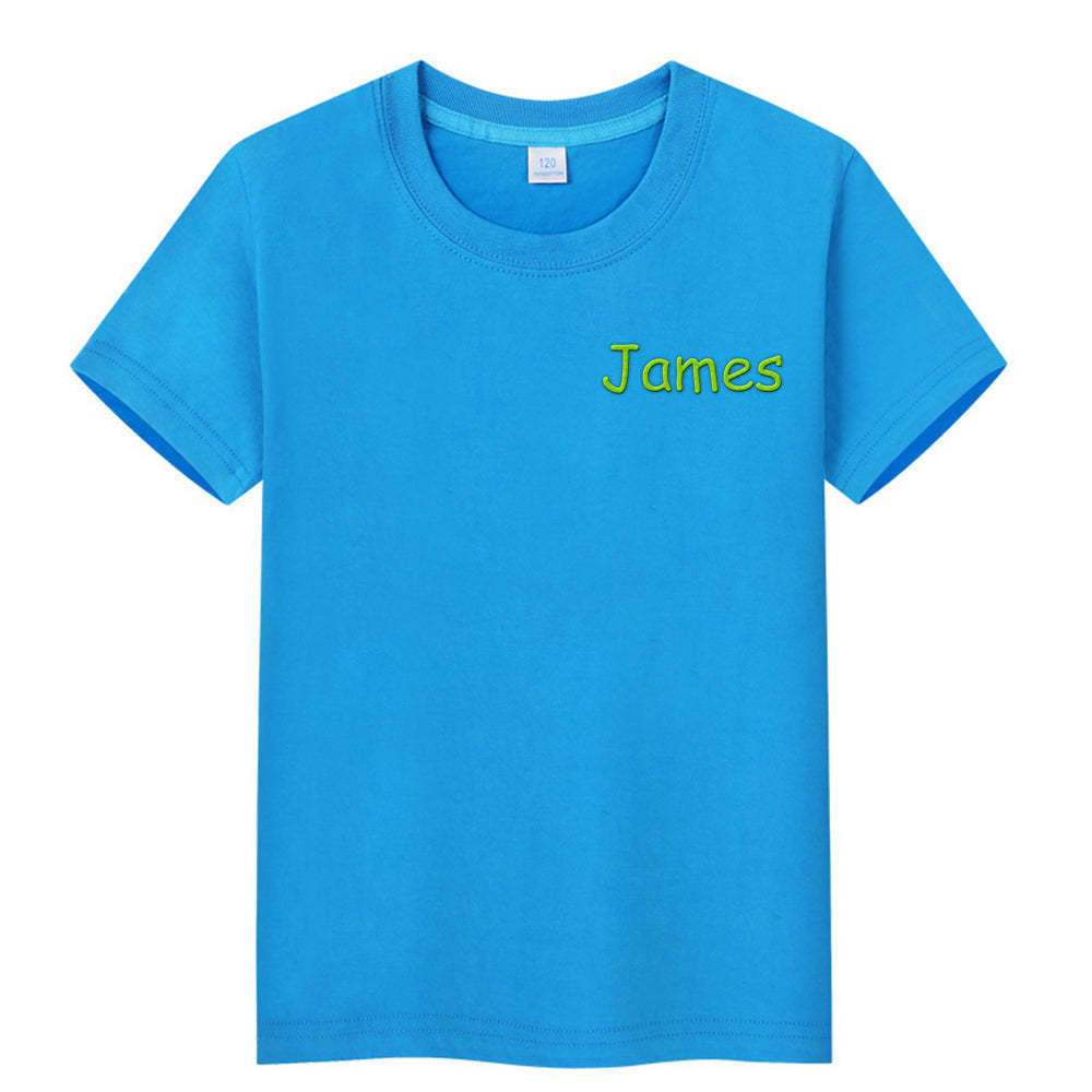 Personalized T-Shirt with Embroidered Name Gift for Kids - MyPhotoSocks
