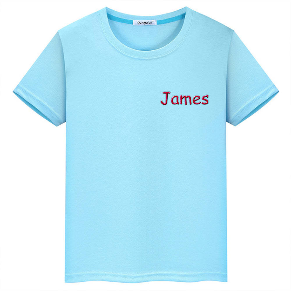 Personalized T-Shirt with Embroidered Name Gift for Kids - MyPhotoSocks