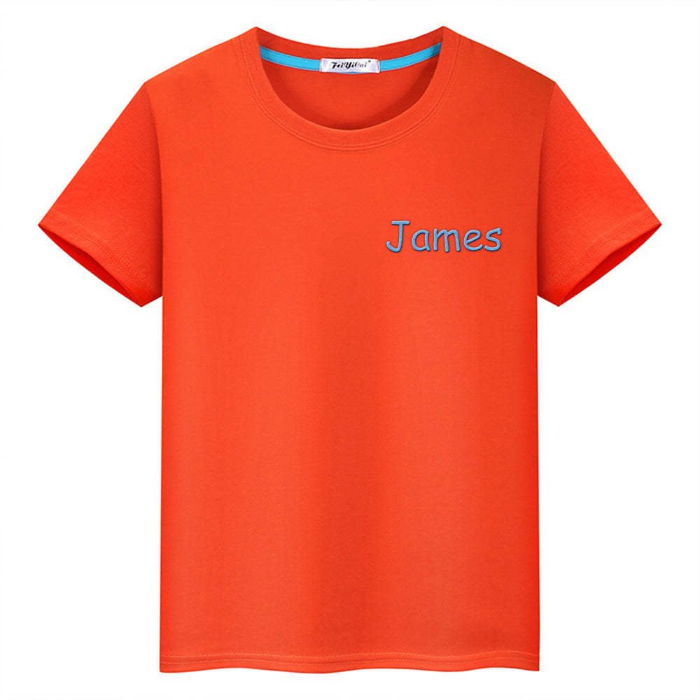 Personalized T-Shirt with Embroidered Name Gift for Kids - MyPhotoSocks