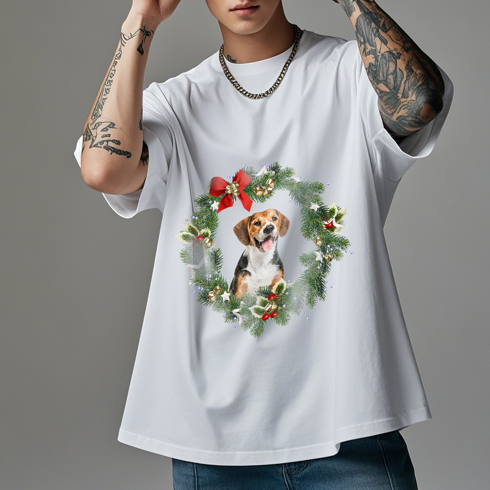 Personalized Photo Vintage T-shirts Christmas Theme T-shirt Lantern Vintage T-Shirt - MyPhotoSocks