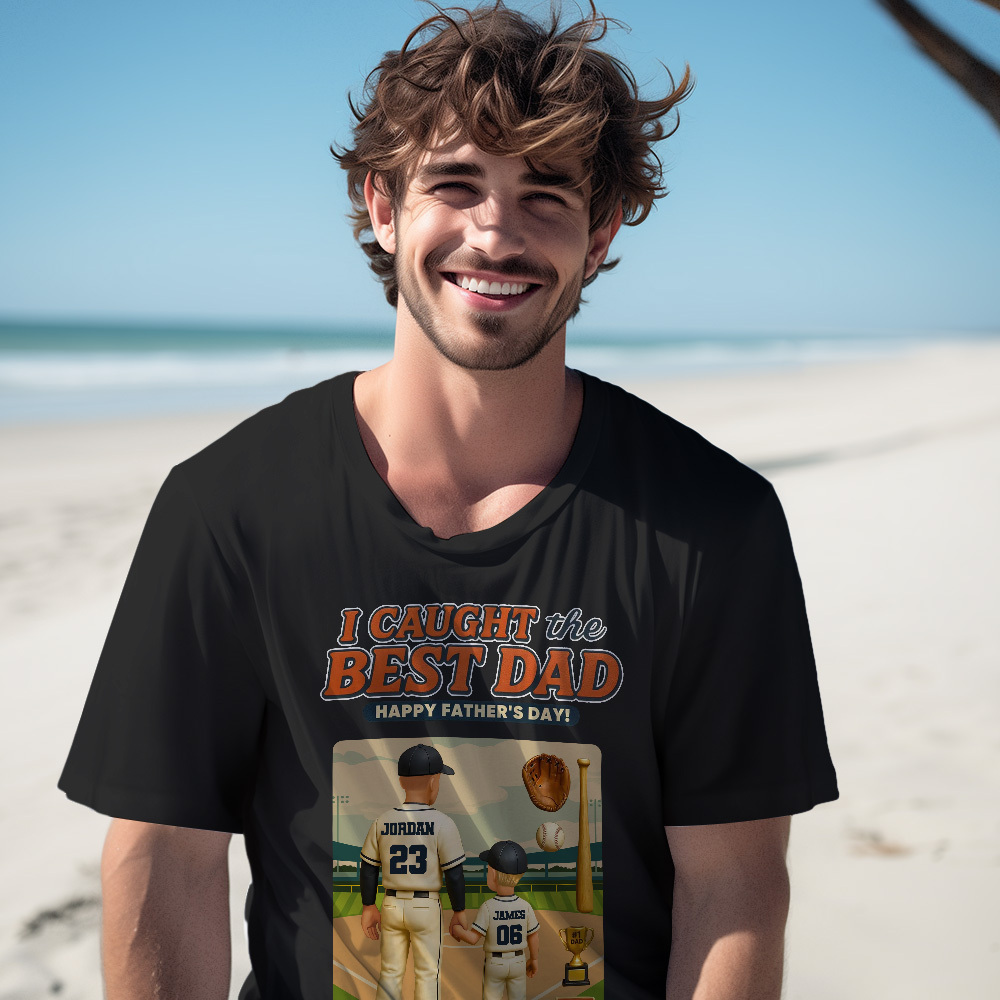 Custom Fathers Day Gift Photo Vintage T-shirts Face T Shirt Personalized Gift for Dad