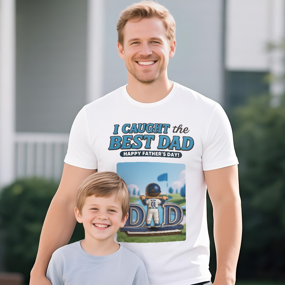 Custom Fathers Day Gift Photo Vintage T-shirts Face T Shirt Personalized Gift for Dad