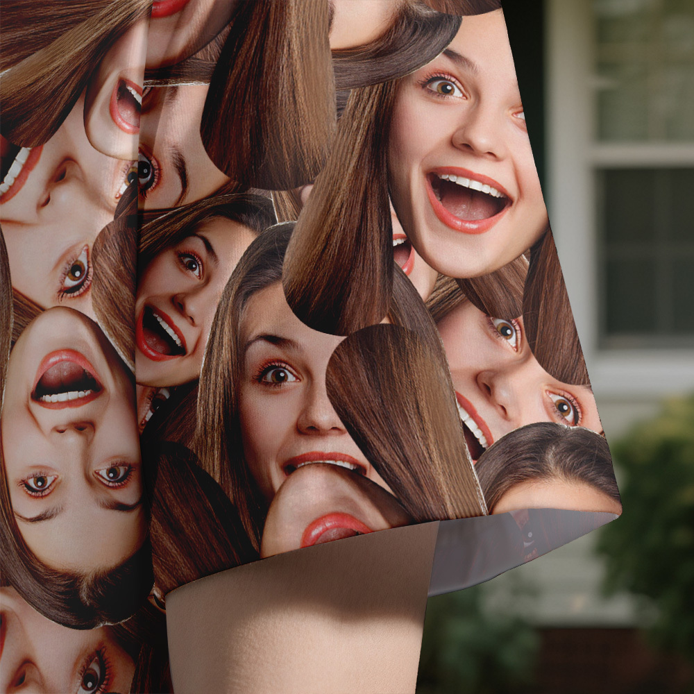 Personalized Face T Shirt for Men, Custom Family Faces Shirts, Personalized Photo Shirts for Men, Father Day Gift, All Over Faces T-Shirt - MyPhotoSocks
