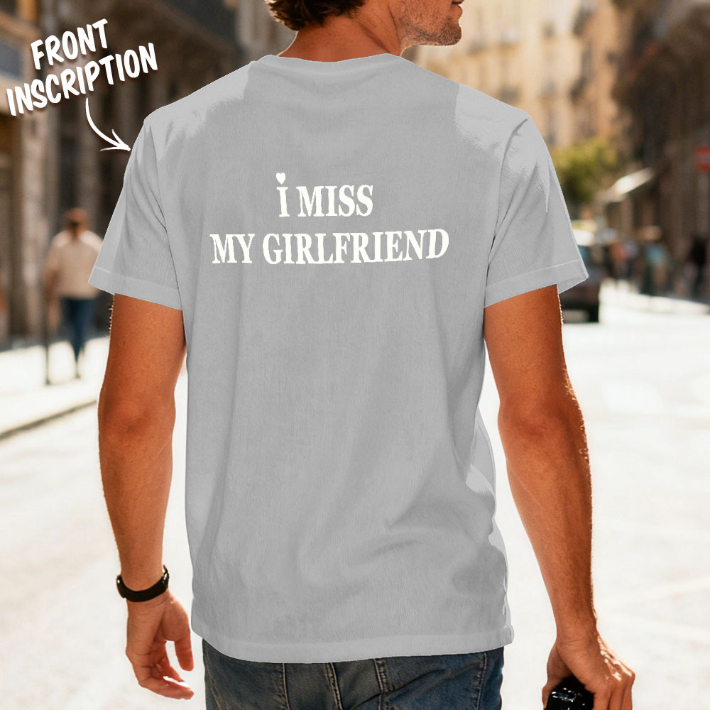 Custom Vintage Bootleg Shirt Cotton Name Personalized Shirt Custom T Shirts 90's Tee I Love My Girlfriend - MyPhotoSocks