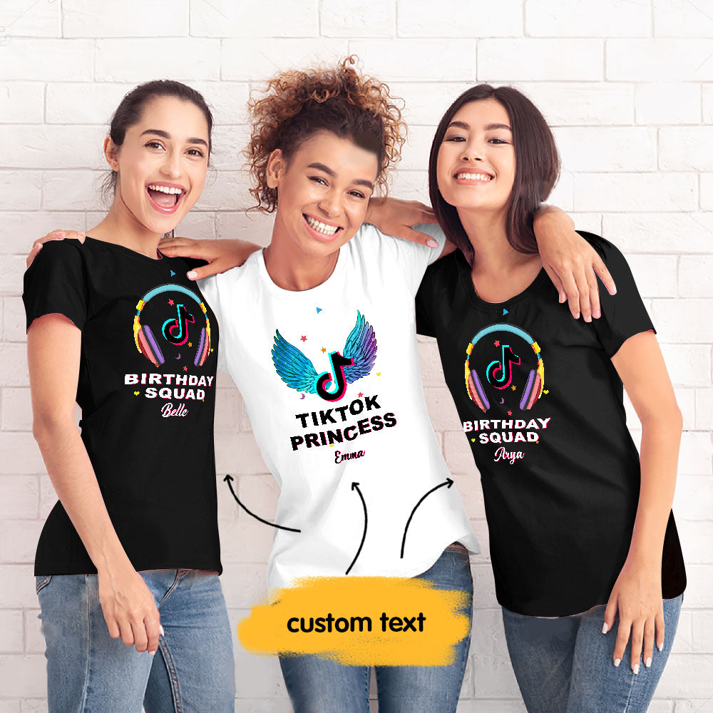 Custom Birthday Squad Shirt, Custom TikTok Birthday Team Shirt, Best Squad Birthday Shirt Ideas