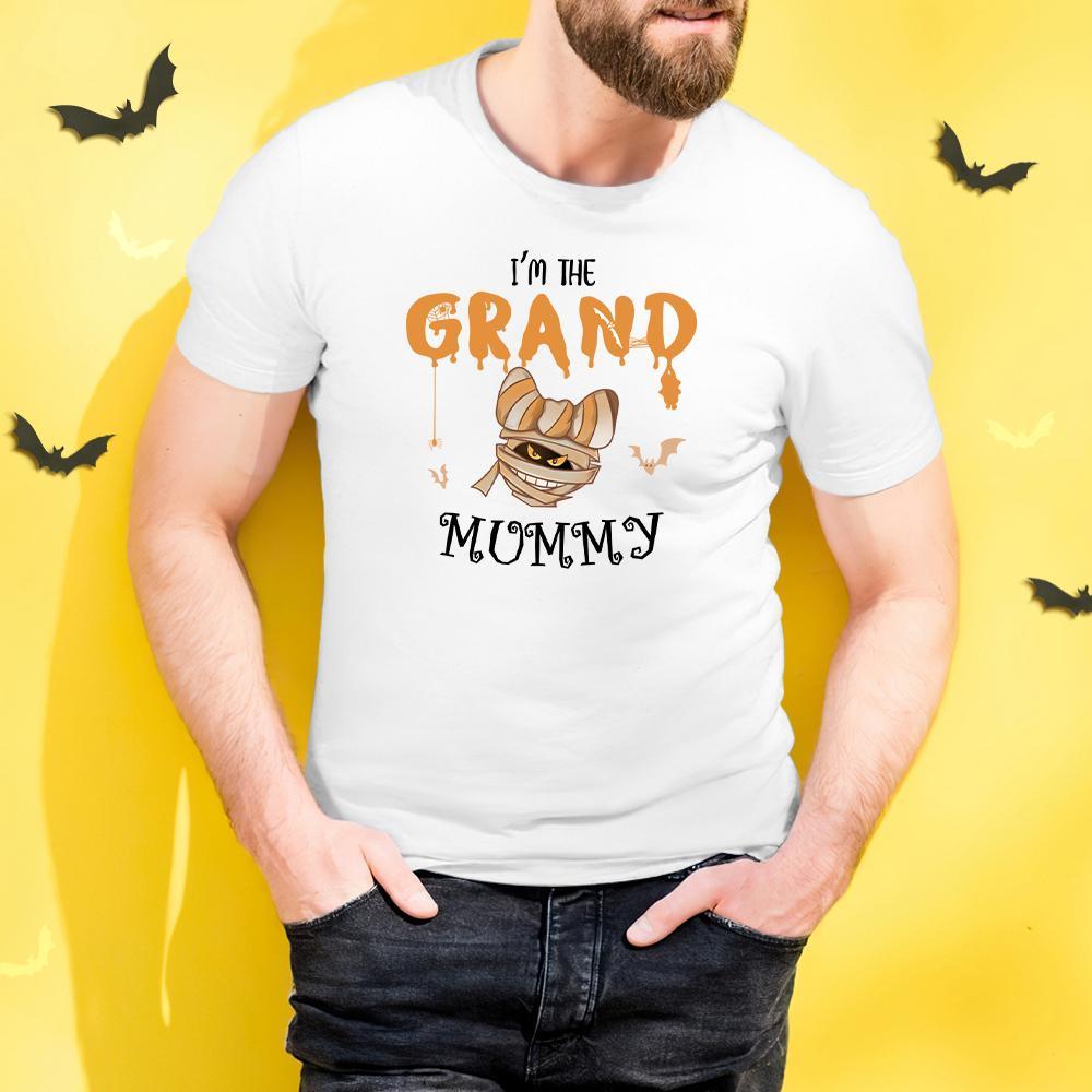 Halloween T-shirt Custom T-shirt with Text Happy Halloween Shirt Tee - Mummy