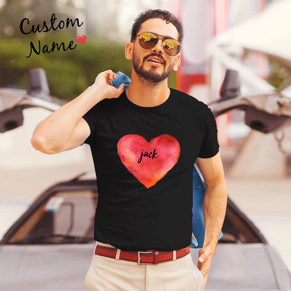 Custom Engraved Valentines Day Sweatshirt Shirt Graffiti Name Valentine Gift-MyPhotoSocks
