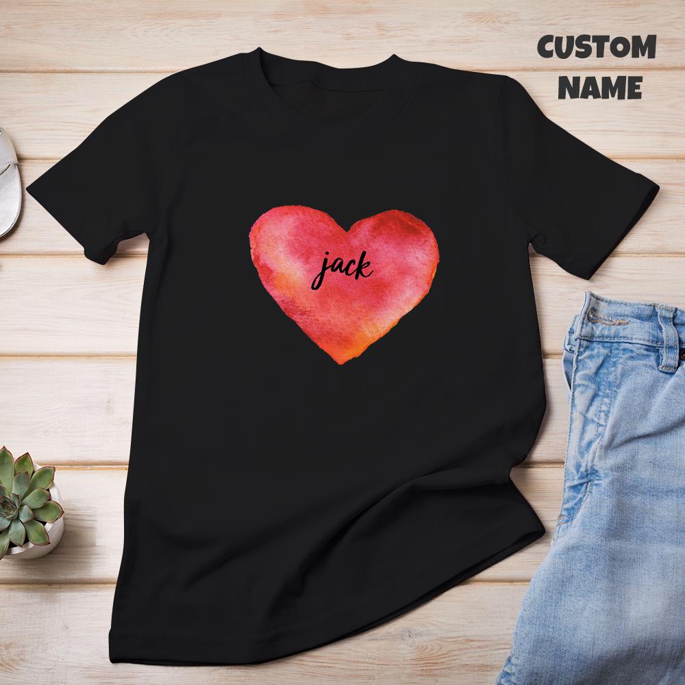Custom Engraved Valentines Day Sweatshirt Shirt Graffiti Name Valentine Gift-MyPhotoSocks