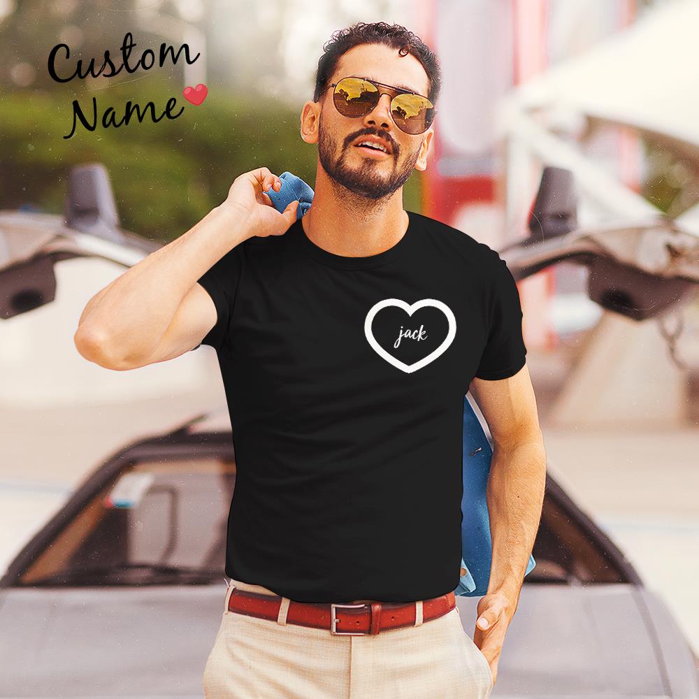 Custom Engraved Valentines Day Sweatshirt Shirt with Little Heart Valentine Gift-MyPhotoSocks