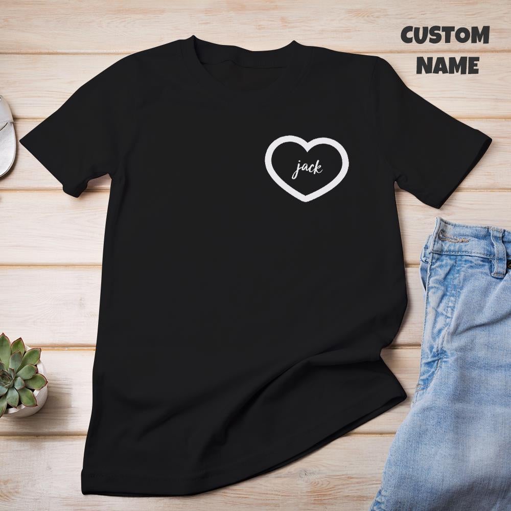 Custom Engraved Valentines Day Sweatshirt Shirt with Little Heart Valentine Gift-MyPhotoSocks