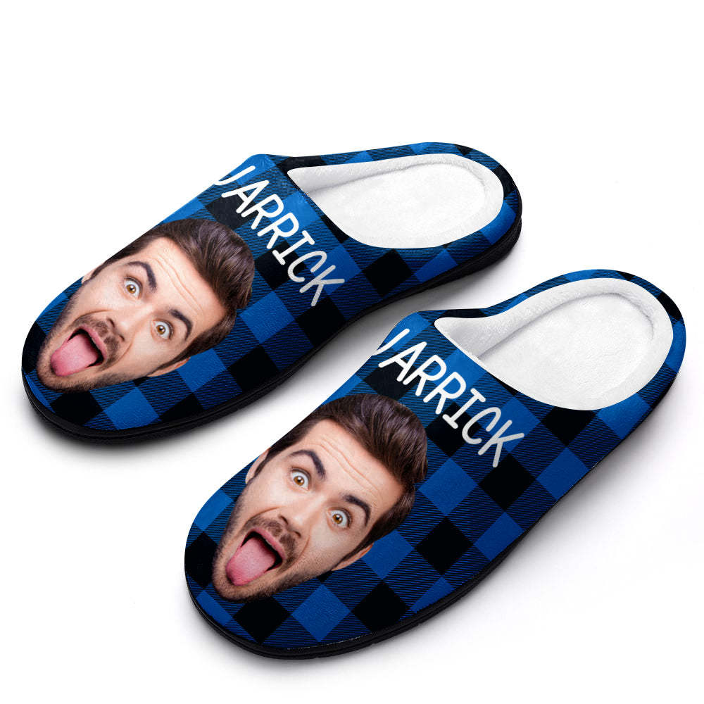 Custom Photo Women's and Men's Slippers Personalized Casual House Cotton Slippers