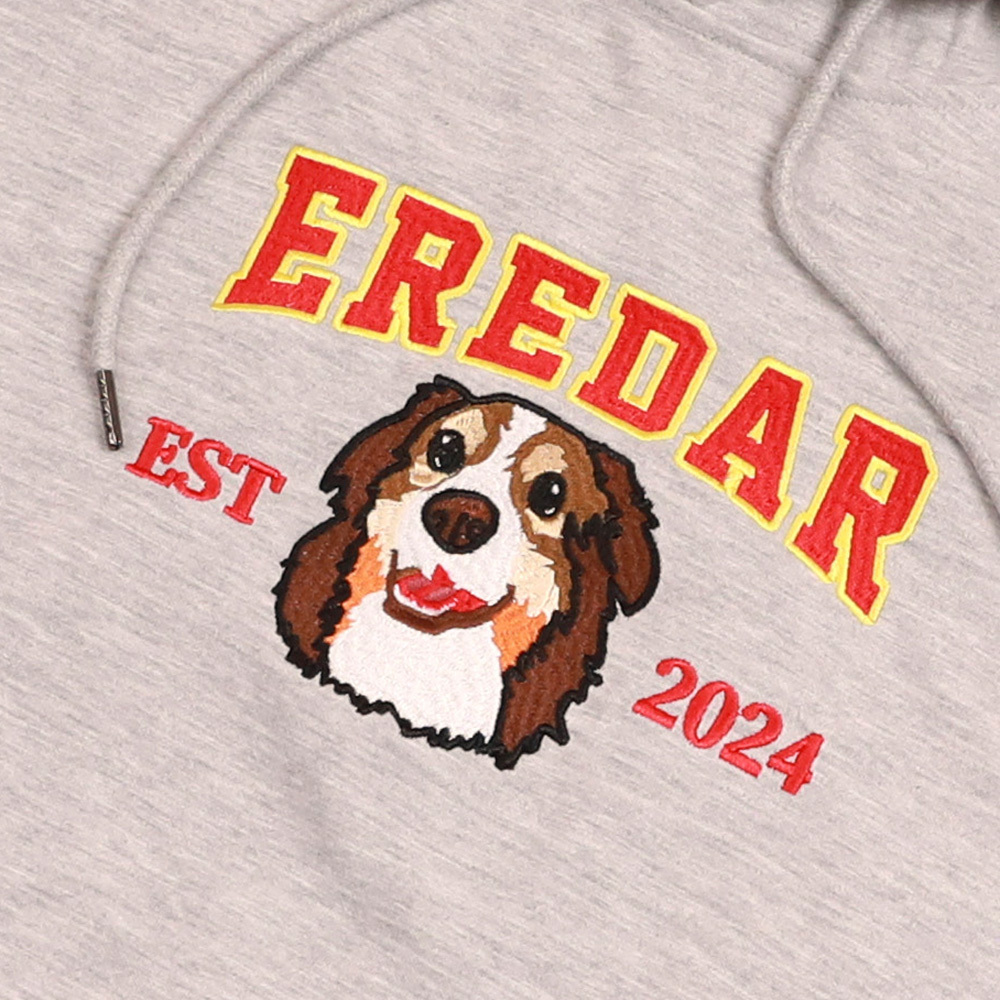 Custom Embroidered Sweatshirt With Pet Portrait Chrismas Gifts Embroidery Effect - MyPhotoSocks