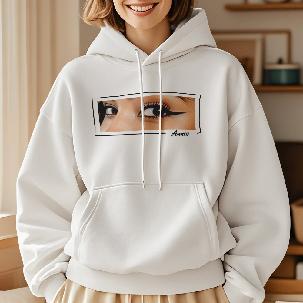 Unique Custom Eyes Tee Loved One's Eyes Shirt Personalized Eyes Artwork Tee Unique Eyes Sketch Art from Photo Gift for Your Love - MyPhotoSocks