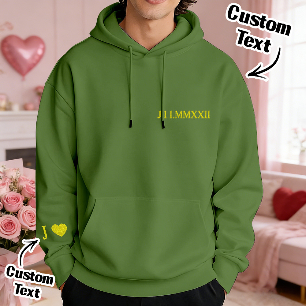 Custom Embroidered Sweatshirt With Name Valentine's Gifts Embroidery Effect for Lover