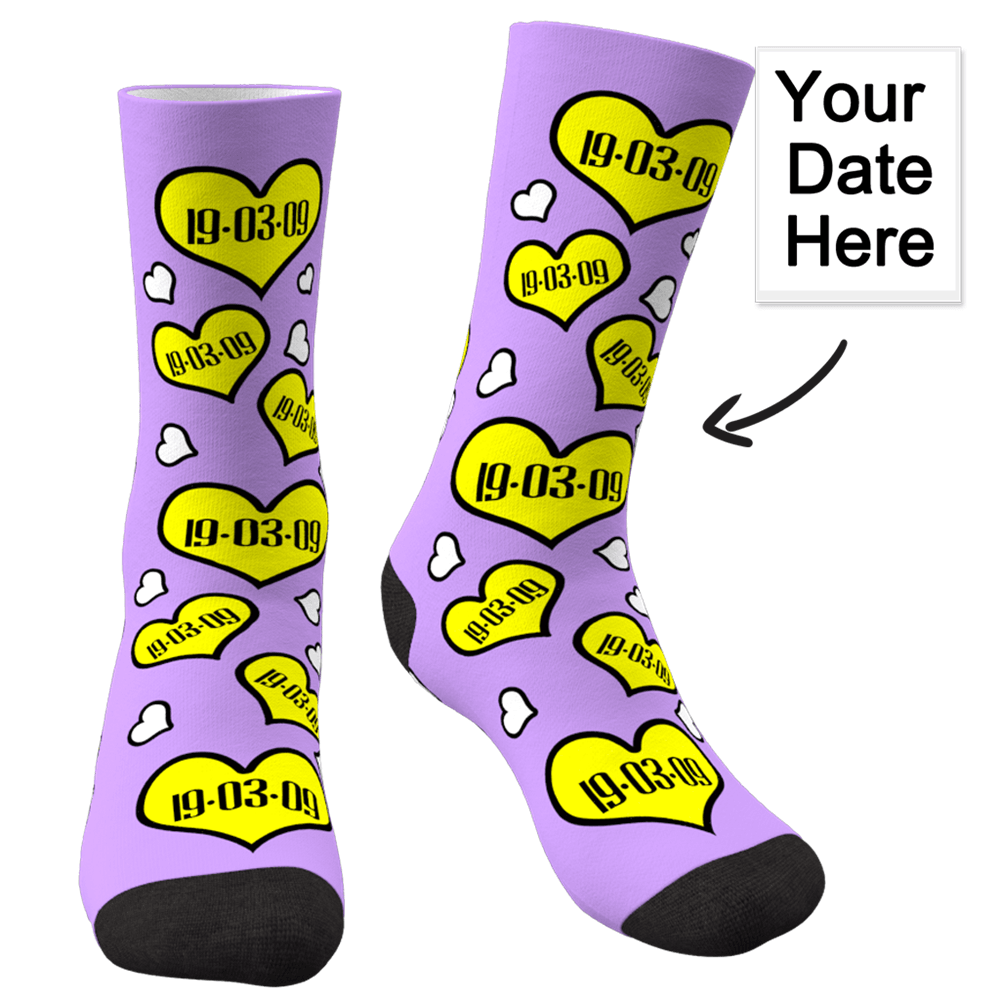 Custom Anniversary Socks - MyPhotoSocks