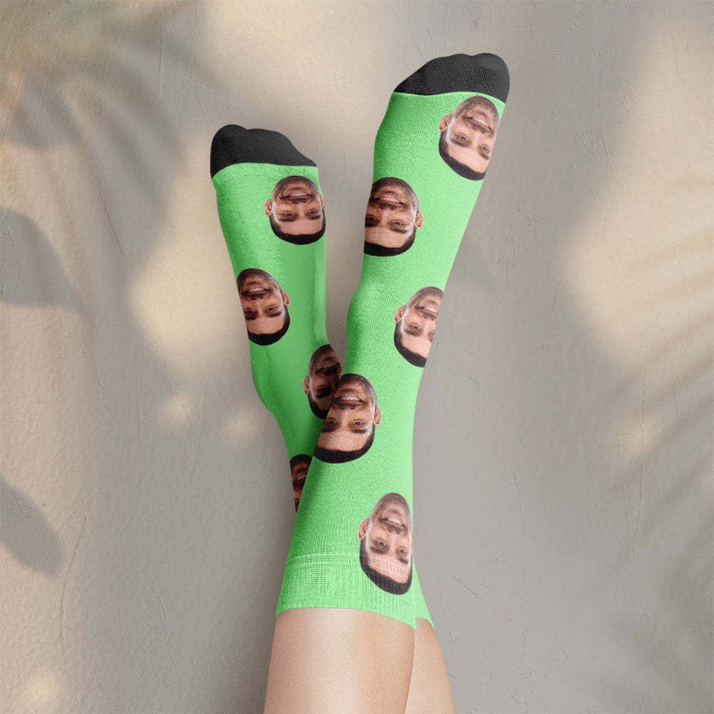 Custom Photo Socks CWZ001 - Blue